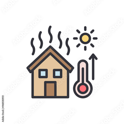Excessive heat in residence due to global warming climate change effect