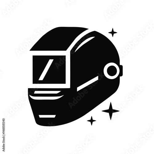 Welder Logo, Flat Welder Helmet Icon, Welding Logo