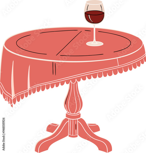 happy wine gathering illustration