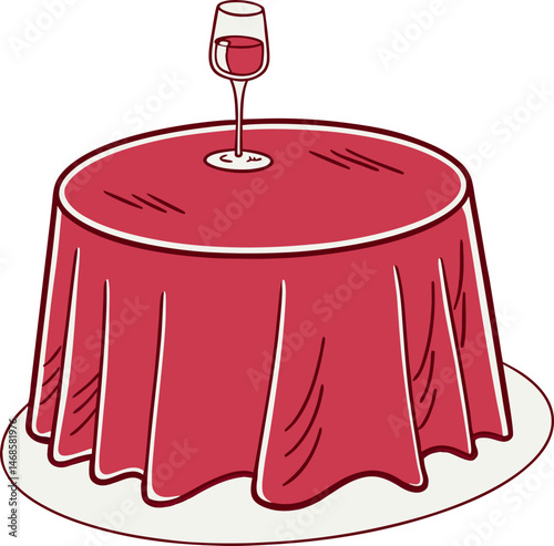 happy wine gathering illustration