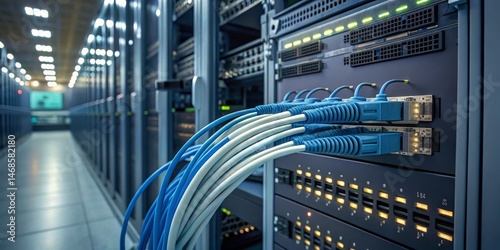 Server Room Data Center wit...