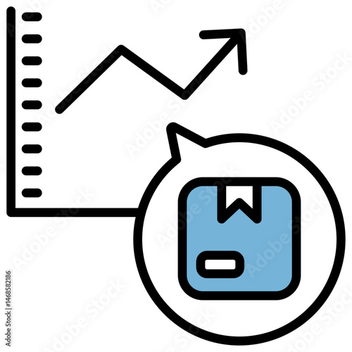 Aggregate Demand Blue Black Icon