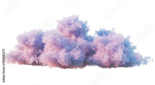 Ethereal cloudscape with pastel hues and sparkles