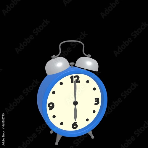 alarm clock on black