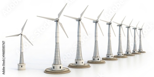 Wind Turbines Array - Clean...