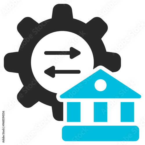 Reform Glyph Blue Grey Icon
