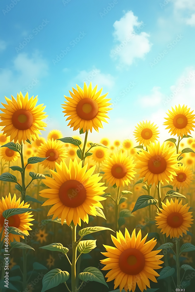 Obraz premium field of sunflowers