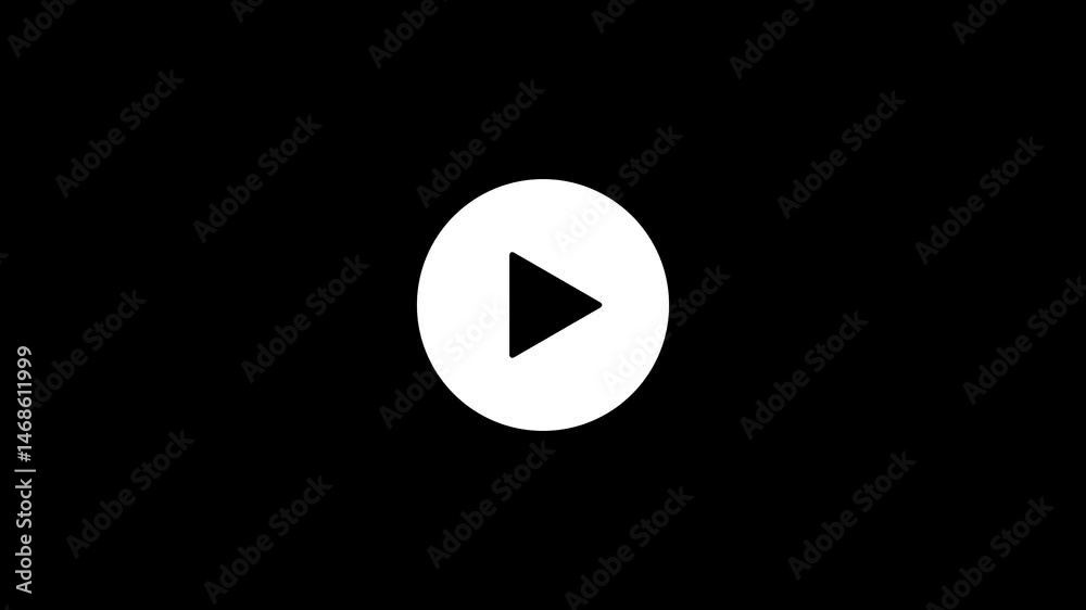Play button icon in trendy flat style isolated on grey background. Play symbol for your web site design, logo, app, UI. Signs and symbols collection icon for websites, web design, mobile app