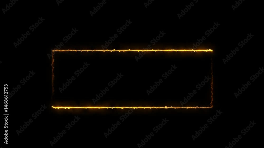 Neon light glowing shape illustration in retro style background. Glowing Border Rectangle Template of Moving Waves Sparkle and Shine 3D Rendering - Abstract Background Texture