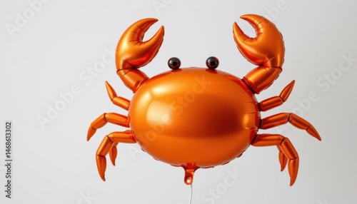 Festive orange crab balloon decoration for beach party indoor event fun atmosphere creative display