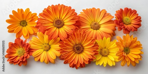 Autumn Blooms Vibrant Orang...