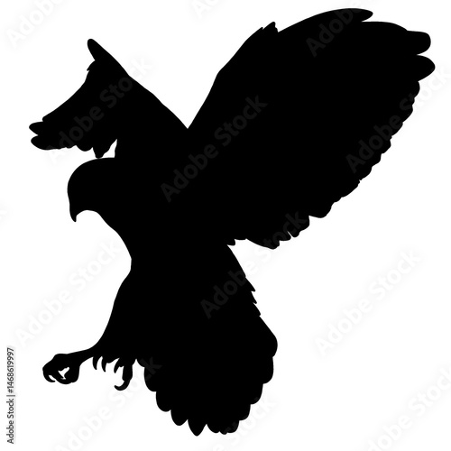 Silhouette Eagle Illustration Set