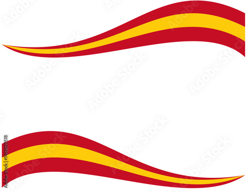 spain ribbon element flag vector design