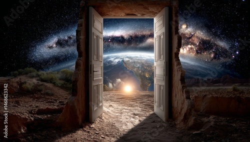 Open Door to the Universe with Earth and Galaxies