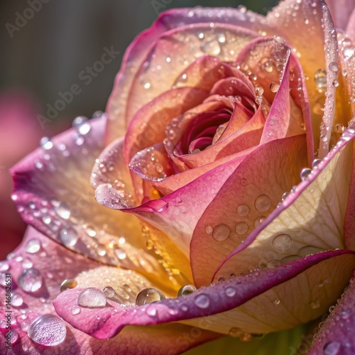 Dew Kissed Rose Macro Shot ...