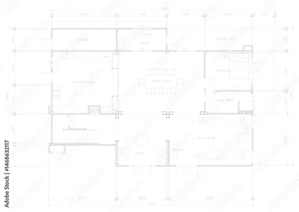 Vector Floor Plan Interior Design - First Floor Layout Blueprint Vector Floor Plan Interior Design - First Floor Layout Blueprint