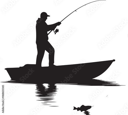 Fishing SVG – Fish Hunting Silhouette for Outdoor Lovers

Fisherman Vector – Bass & Trout Hunting Clipart

Catch of the Day – Fishing Silhouette for Shirts & Decals

Angler Clipart – Wild Fish Vector 