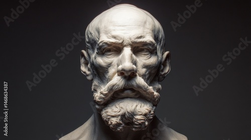 Detailed bust portrait of a mature man with a distinguished beard.