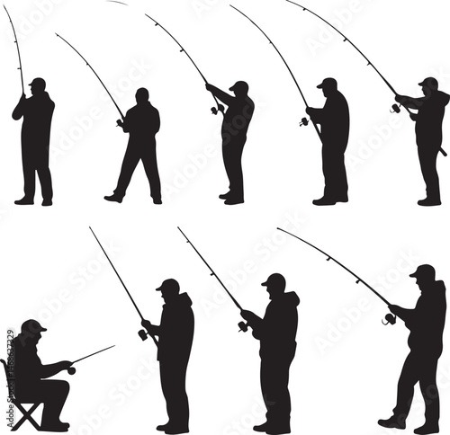 “Fish Hunting Vector Bundle | Fishing Rod, Lure & Angler SVG Clipart for Outdoor & Sport Fishing Designs”