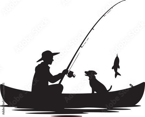 “Fish Hunting Vector Bundle | Fishing Rod, Lure & Angler SVG Clipart for Outdoor & Sport Fishing Designs”