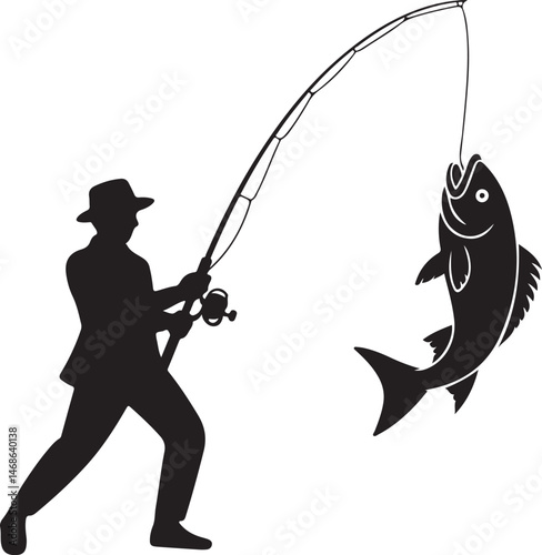 “Fish Hunting Vector Bundle | Fishing Rod, Lure & Angler SVG Clipart for Outdoor & Sport Fishing Designs”
