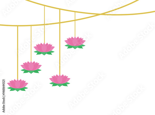 Vesak Day Lotus Hanging Line
