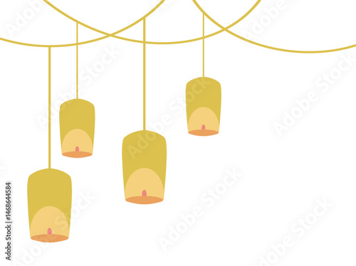 Vesak Day Lantern Hanging Line
