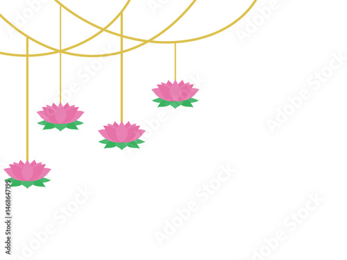 Vesak Day Lotus Hanging Line
