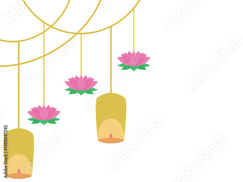 Happy Vesak Day Background Illustration