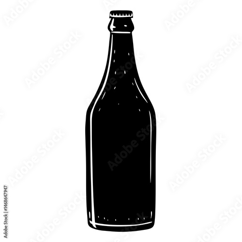 beer bottle isolated on white