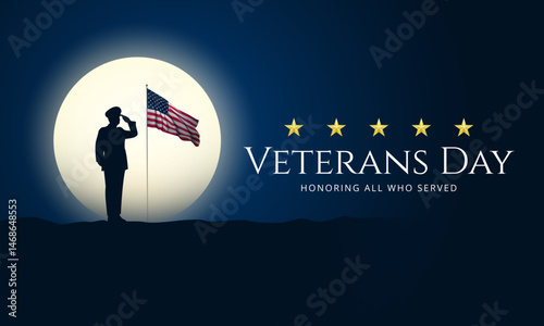 Happy Veterans Day United States of America background vector illustration