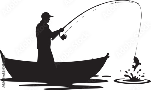 Fishing SVG – Fish Hunting Silhouette for Outdoor Lovers

Fisherman Vector – Bass & Trout Hunting Clipart

Catch of the Day – Fishing Silhouette for Shirts & Decals

Angler Clipart – Wild Fish Vector 