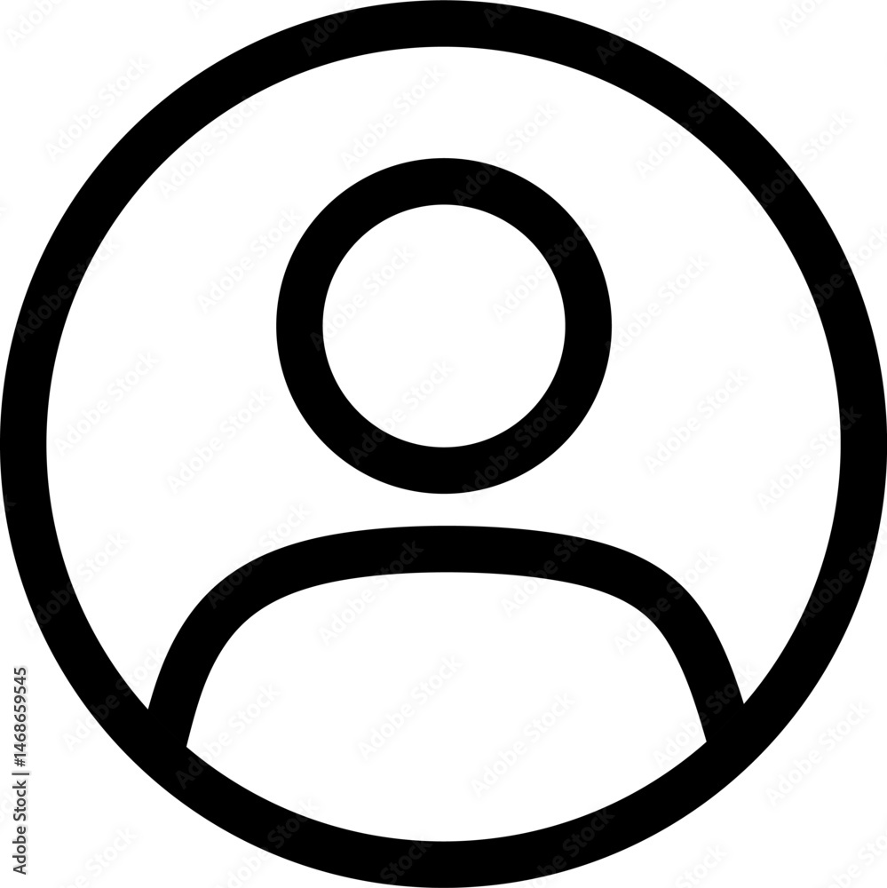Line art style profile icon design Line art style profile icon design
