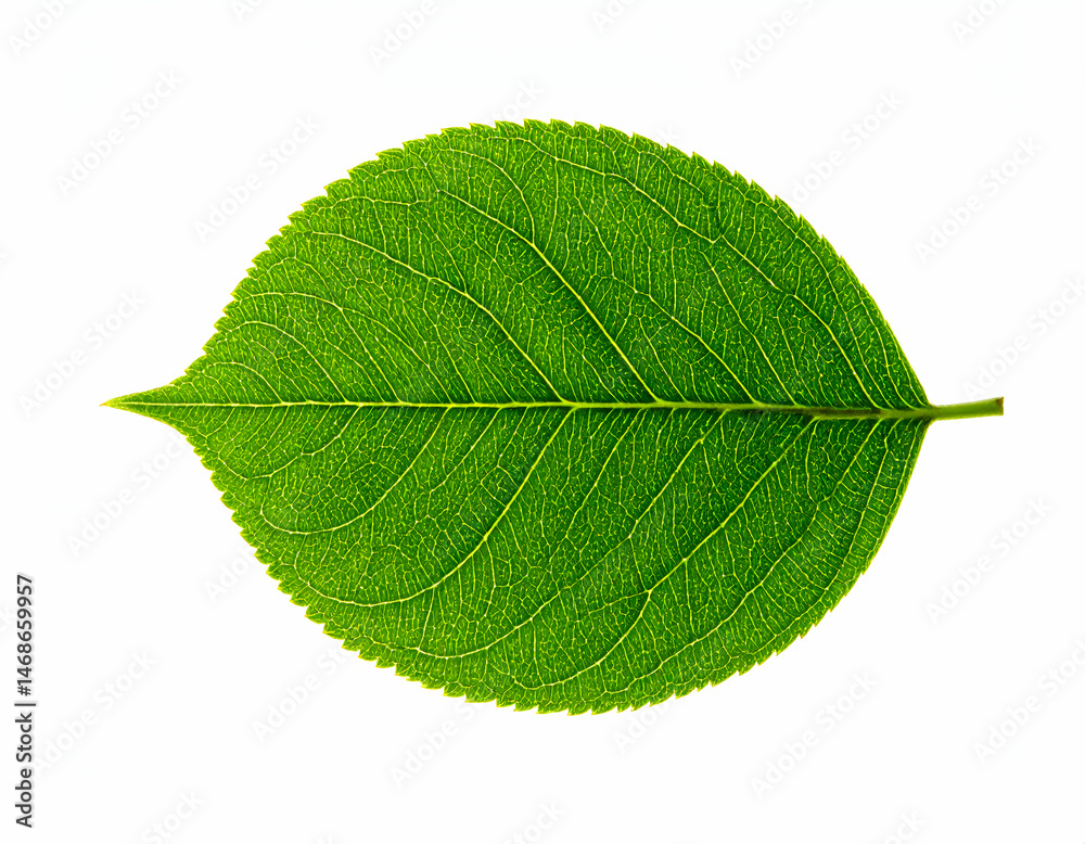 Obraz premium Closeup Green Leaf With Detailed Veins