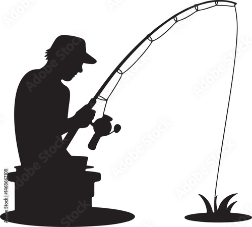 Fish Hunting Silhouette | Fishing Vector Clipart"

"Fisherman and Fish Scene | Outdoor Hunting SVG"

"Fishing Sport Vector | Catching Fish Illustration"

"Man Fishing Silhouette | Lake Fishing Clipart
