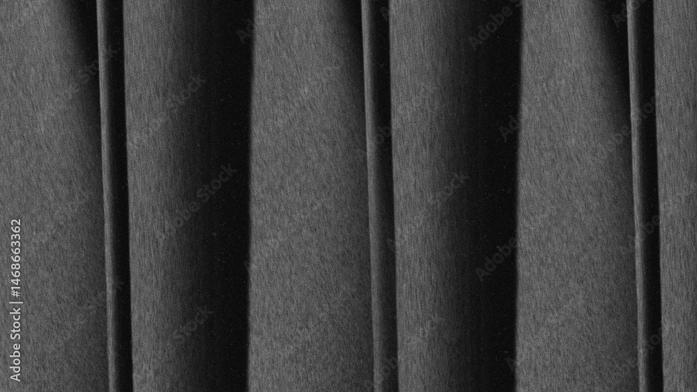 Fototapeta premium Metallic black and white pleat pattern with subtle sheen and soft texture like glossy satin pleats.