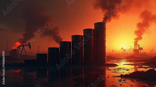 Rising Oil Prices During War with Dramatic Gradient and Conflict Elements