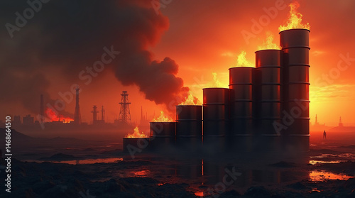 Rising Oil Prices During War with Dramatic Gradient and Conflict Elements