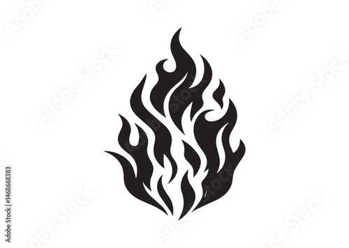 Fire Flame Silhouette Vector