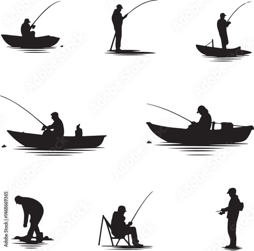 Fish Hunting Silhouette | Fishing Vector Clipart"

"Fisherman and Fish Scene | Outdoor Hunting SVG"

"Fishing Sport Vector | Catching Fish Illustration"

"Man Fishing Silhouette | Lake Fishing Clipart