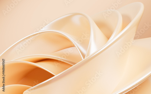 Fototapeta Naklejka Na Ścianę i Meble -  Abstract curved metal background, 3d rendering.