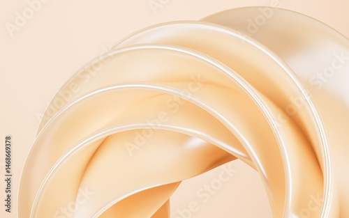 Fototapeta Naklejka Na Ścianę i Meble -  Abstract curved metal background, 3d rendering.