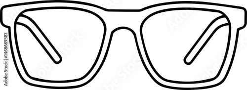sunglasses outline vector illustration, line art