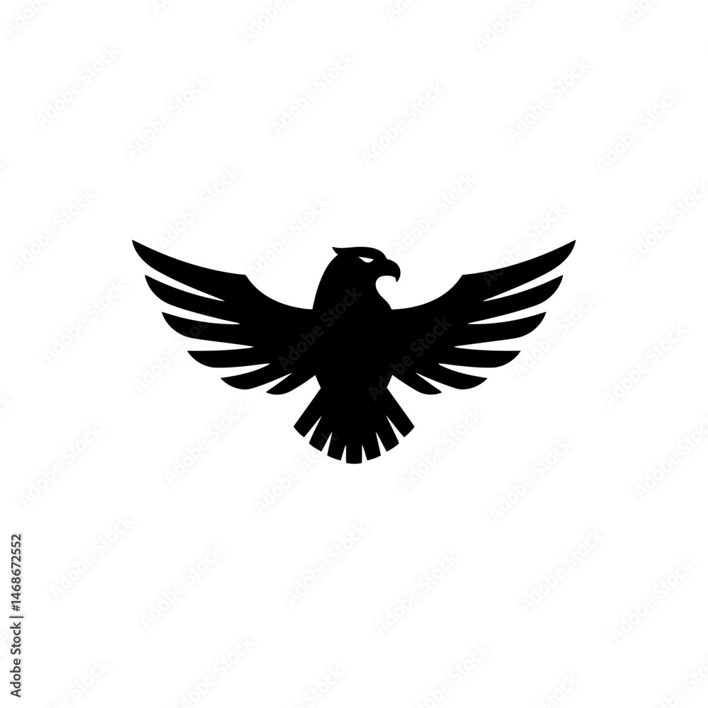 Obraz premium Eagle Silhouette: Bold and Minimalist Design
