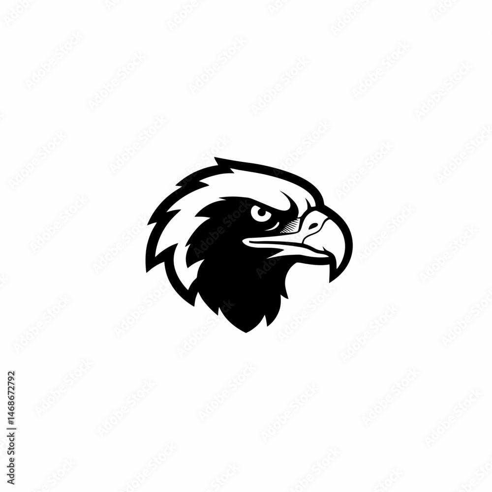 Obraz premium Eagle Head Vector Illustration: Bold and Striking