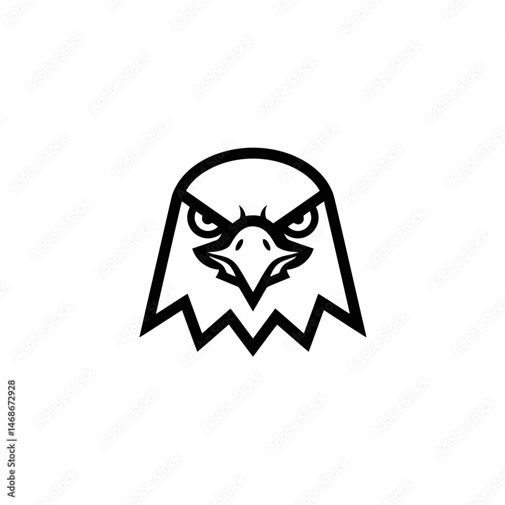 Eagle Head Minimalist Line Art Logo Eagle Head Minimalist Line Art Logo