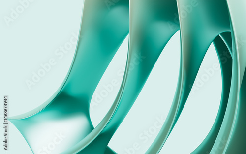 Fototapeta Naklejka Na Ścianę i Meble -  Abstract curved metal background, 3d rendering.