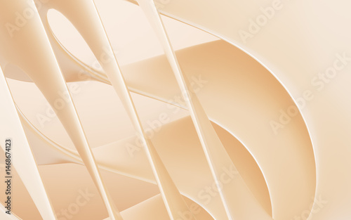 Fototapeta Naklejka Na Ścianę i Meble -  Abstract curved metal background, 3d rendering.