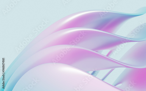 Fototapeta Naklejka Na Ścianę i Meble -  Abstract curved metal background, 3d rendering.