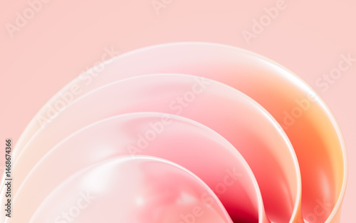 Fototapeta Naklejka Na Ścianę i Meble -  Abstract curved metal background, 3d rendering.
